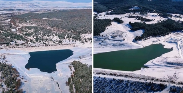 Doğa harikası Bulcuk'tan kar manzaraları
