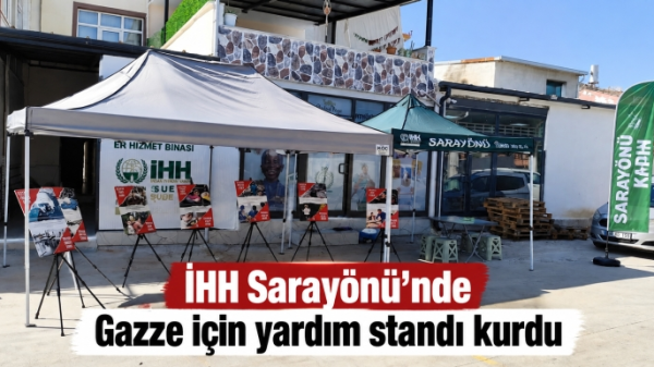 İHH Sarayönü’nde Gazze için yardım standı kurdu