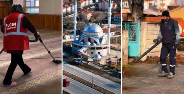 Ilgın'da camiler Ramazan ayı için hazırlanıyor