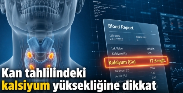 Kan tahlilindeki kalsiyum yüksekliğine dikkat