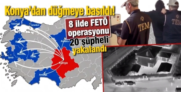 Konya’da FETÖ’nün askeri mahrem yapılanmasına darbe: 5 kişi tutuklandı