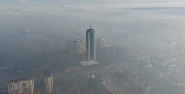 Konya’da kartpostallık sis manzarası: Kent merkezi görünmez oldu