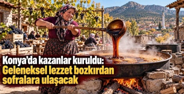 Konya’da kazanlar kuruldu: Geleneksel lezzet bozkırdan sofralara ulaşacak