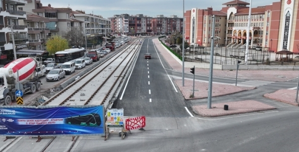 Konya'da raylı sistem bağlantısı tamamlanmak üzere