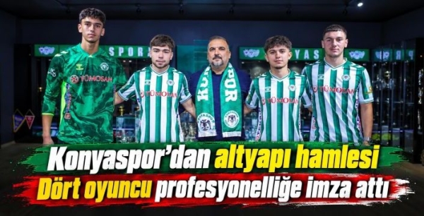 Konyaspor Akademi’de yetiştiler, profesyonelliğe imza attılar!