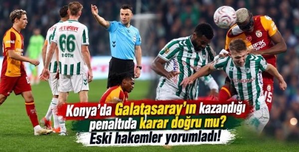 Konyaspor’un gol ve penaltı beklediği pozisyona eski hakemlerden net yorum