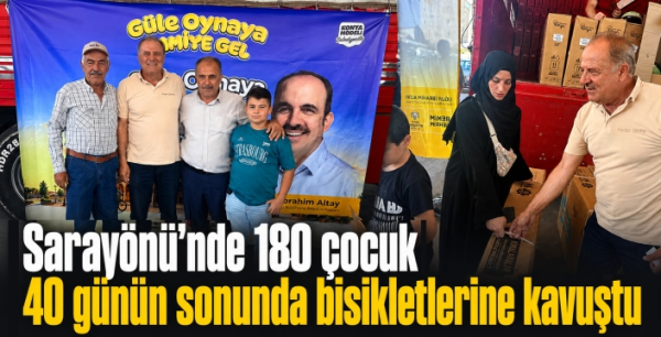 Sarayönü’nde 180 çocuk 40 günün sonunda bisikletlerine kavuştu