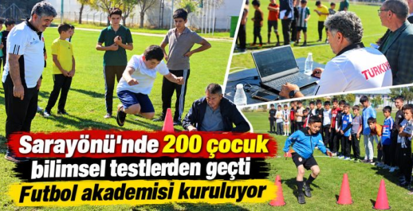 Sarayönü’nde 200 çocuk bilimsel testlerden geçti: Futbol akademisi kuruluyor