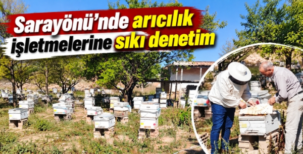Sarayönü’nde arıcılık işletmelerine sıkı denetim
