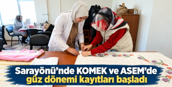 Sarayönü’nde KOMEK ve ASEM’de güz dönemi kayıtları başladı