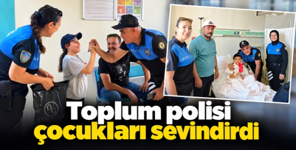 Toplum polisi çocukları sevindirdi