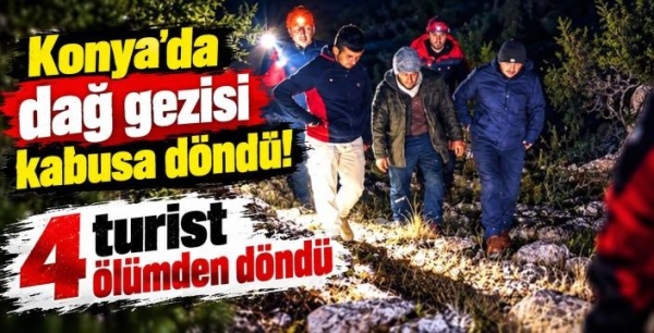Toroslar'da nefes kesen kurtarma operasyonu! 4 turist gece boyunca arandı