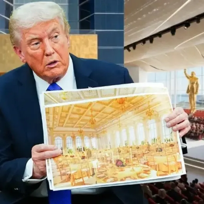 Trump'ın yeni 'altın sarayı': İçinde yok yok, Oval Ofis'in kopyasından dev heykele!