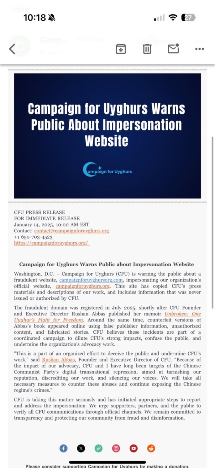 Uygur hareketini hedef alan dijital tuzak: Sahte web sitesi ortaya çıktı!