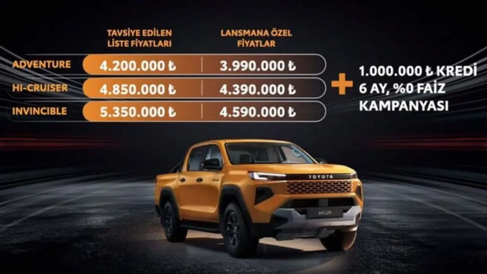 Yeni Toyota Hilux'un Türkiye fiyatları açıklandı - 2